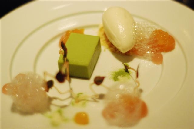 peach, matcha, elder flower