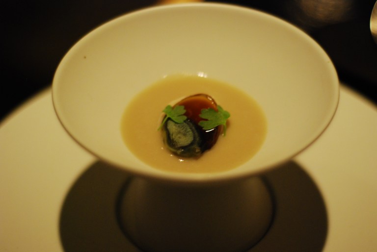 Thousand-year-old quail egg, cèpes, ginger