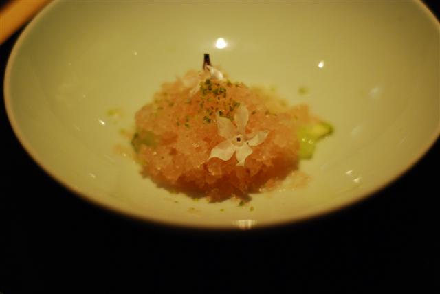 cherry blossom, yogurt, cucumber, pistachio 