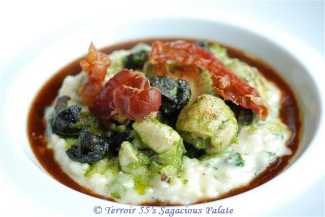 Escargot, Cuisse de grenouille with Risotto