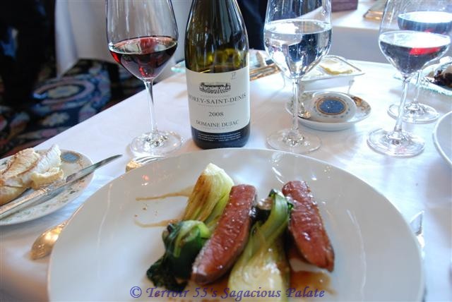 2008 Morey Saint Denis - Domaine Dujac (Duckling filet cooked in saké, pakchoi cabbage, Espelette chili juice) Wine & Duck
