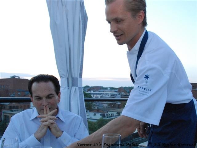 Arrival of The First Course - Sturgeon Caviar with Vichyssoise