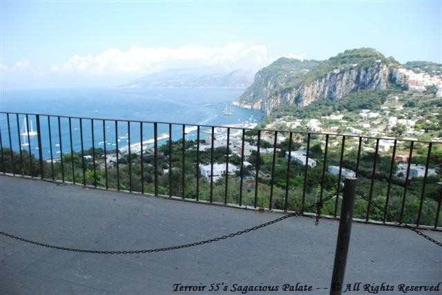 Leaving Capri for Anacapri - view of the Bay of Capri Leaving Capri for Anacapri - view of the Bay of Capri