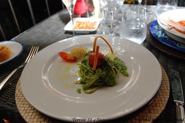  Pesto Pasta with lemon and tomatoes  