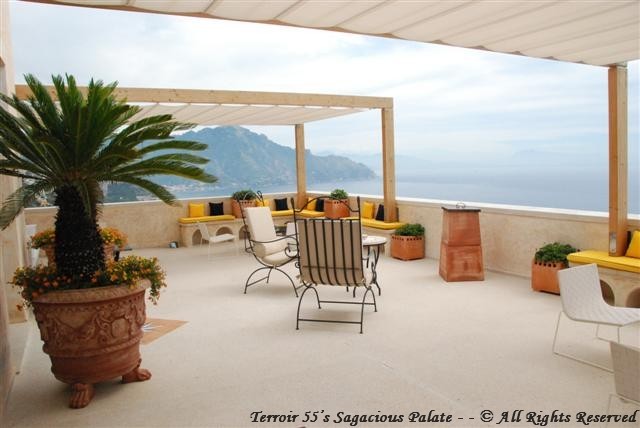 "The Terrace" facing the port of Amalfi