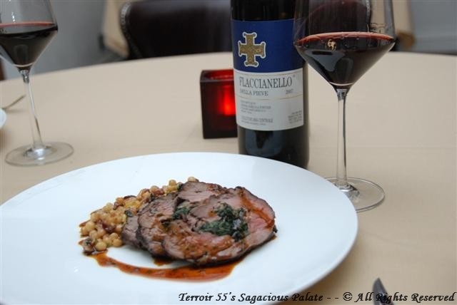 Rotisserie Lamb Plated with Wine