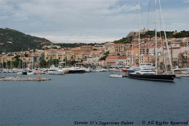 Arriving in Calvi, Corsica