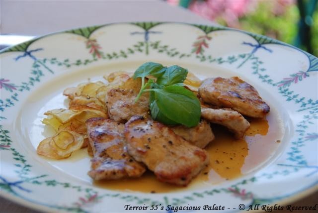 Piccatta di Vitello al Limone e Basilico del Monte