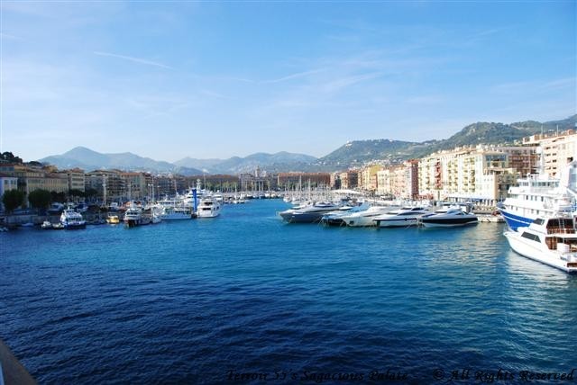 Arriving in the port of Nice