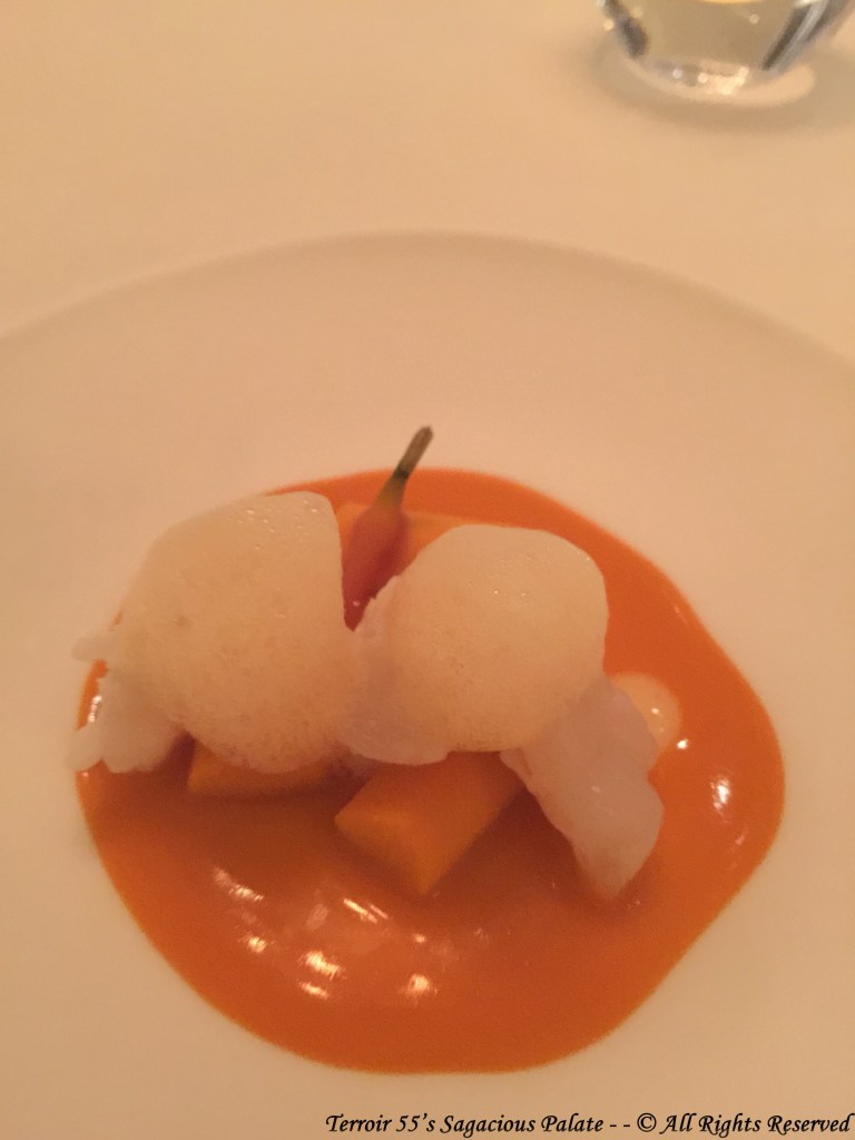 Gnocchi de Zanahoria y Cigalas ( Carrot gnocchi with langoustine)