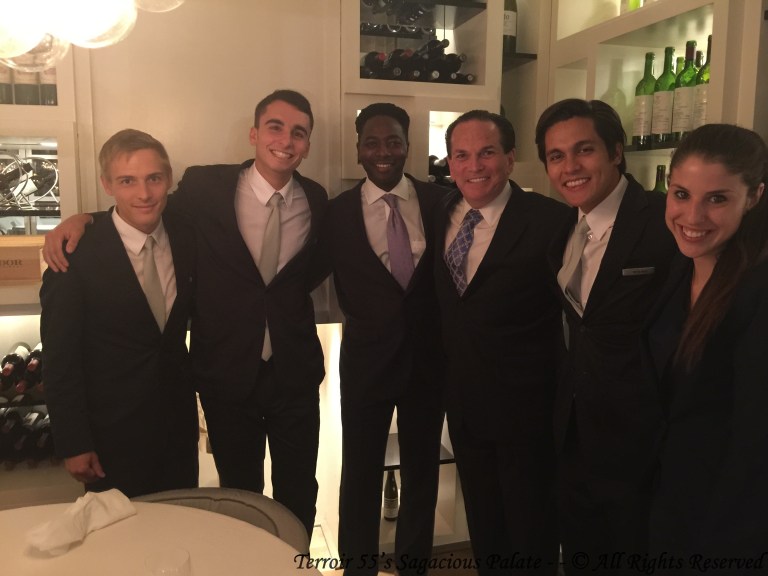 "The Dream Team" (Seth, Pasquale and Charles) with Monica our personal Sommelier for the evening.