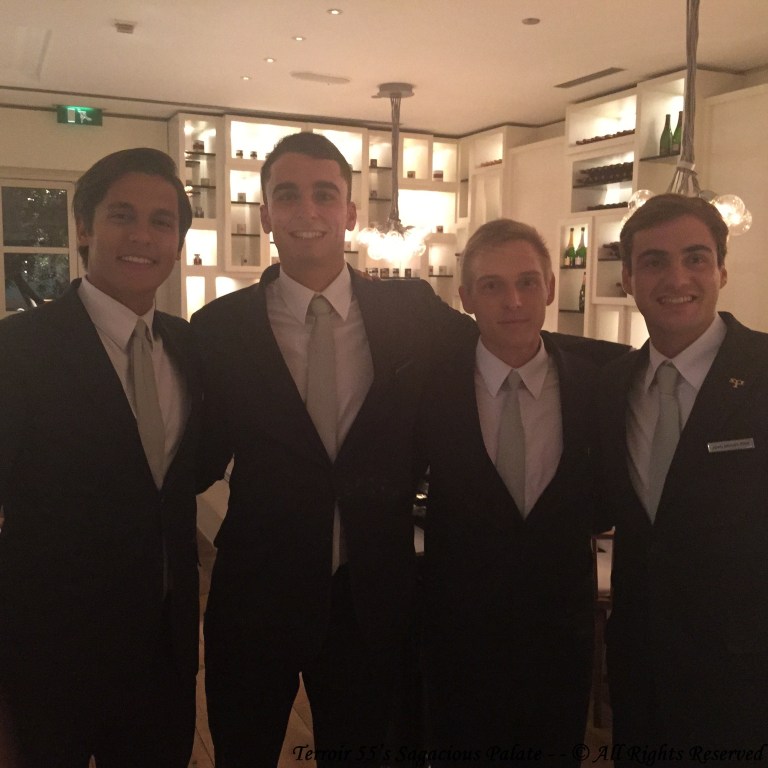 The Dream Team, (Seth, Paco & Denis) & Sommelier, Jao
