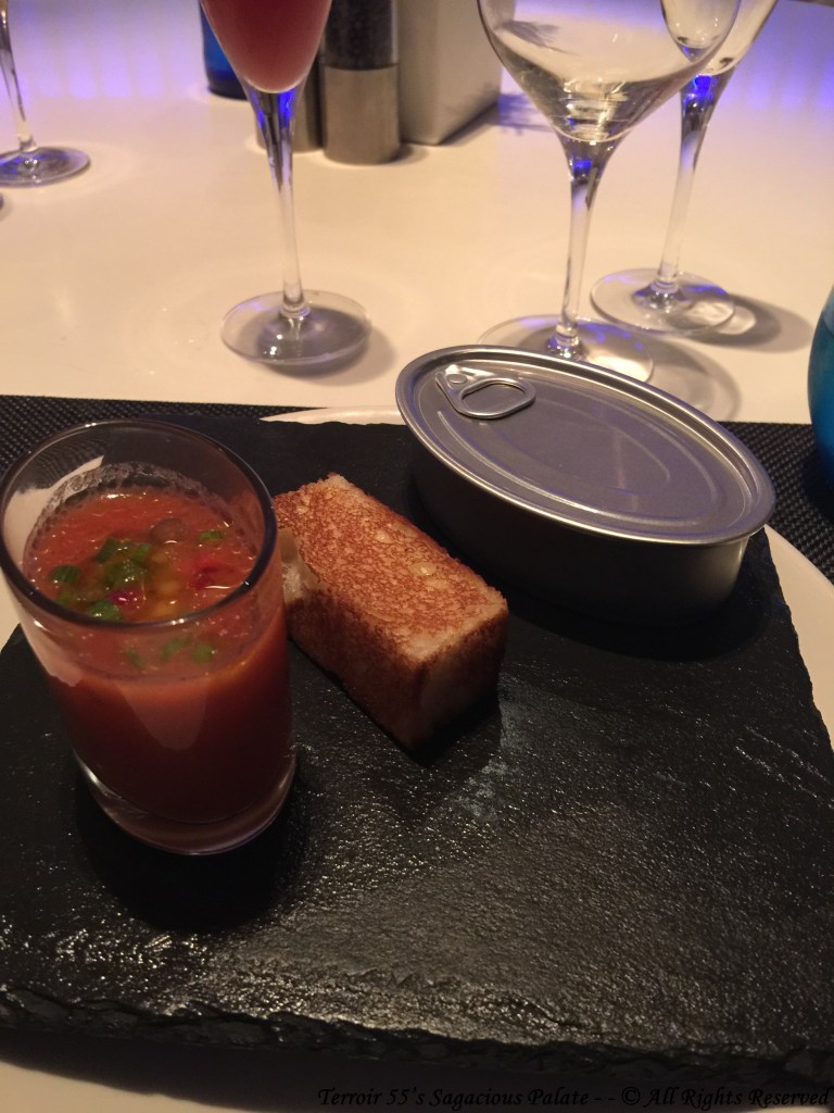 Amuse Bouche (Gazpacho & Foie Gras)
