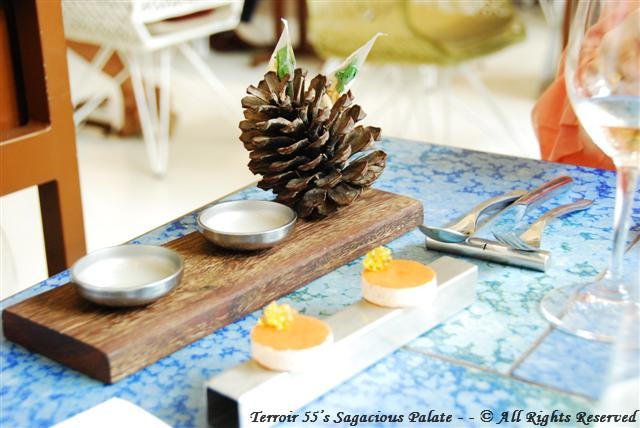 Transparent pesto ravioli