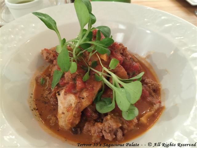 Chicken Gaddia (Organic Chicken, Crumbled Sausage, Shiitake Mushrooms and a light Tomato Sauce) Chicken Gaddia (Organic Chicken, Crumbled Sausage, Shiitake Mushrooms and a light Tomato Sauce)