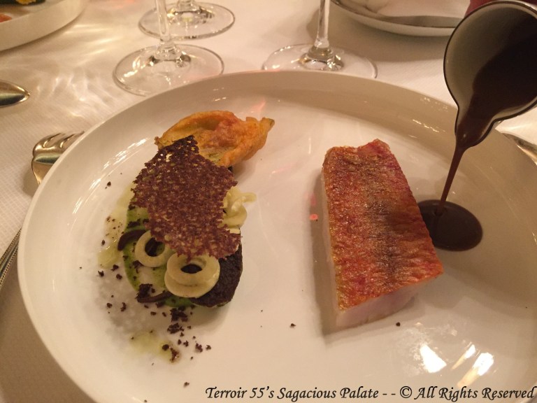 Red mullet, zucchinis and “picholine” olives