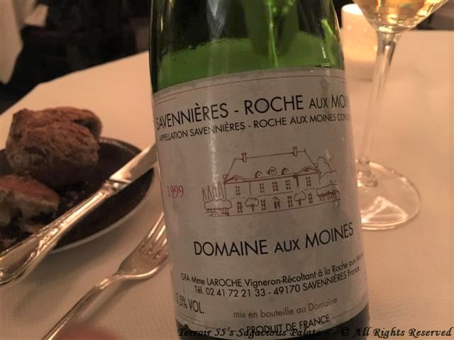 Domaine aux Moines Savennieres “Roches aux Moines,” Loire 1999 Domaine aux Moines Savennieres “Roches aux Moines,” Loire 1999