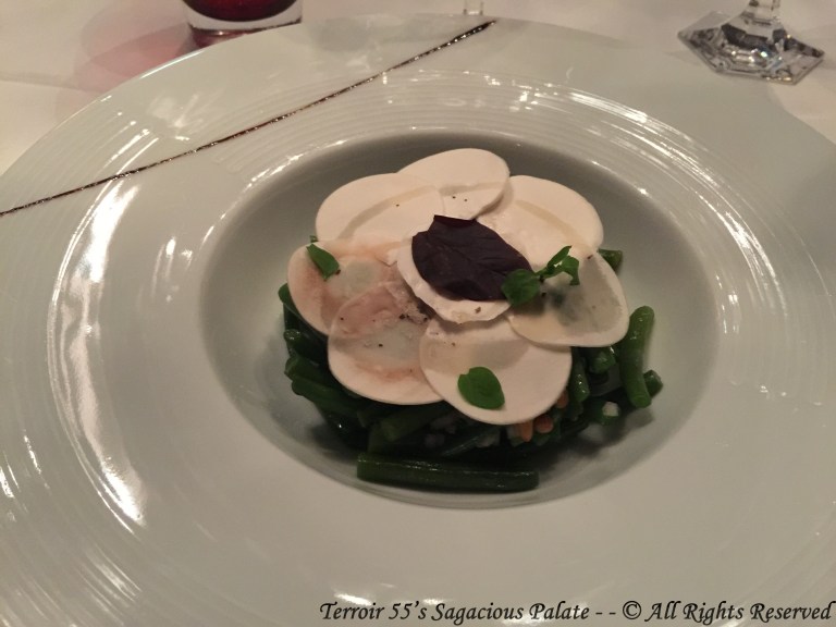 Salad de haricots verts et champignons de Paris