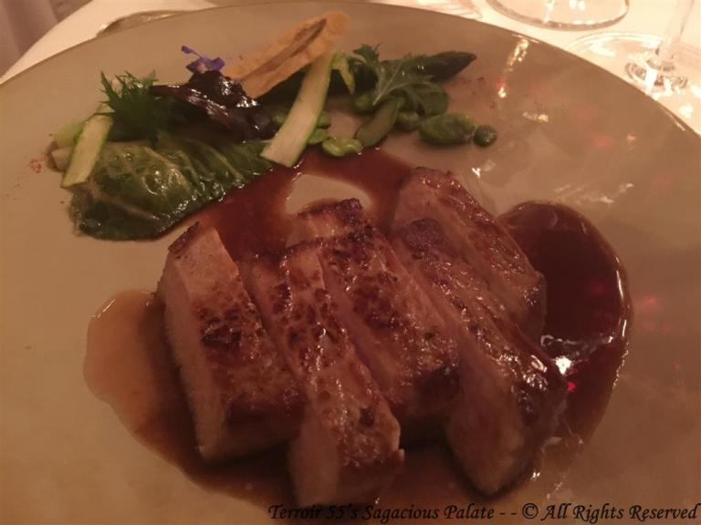 Veal from Limousin breeding, romaine lettuce and broad beans, candied shoulder of veal Veal from Limousin breeding, romaine lettuce and broad beans, candied shoulder of veal